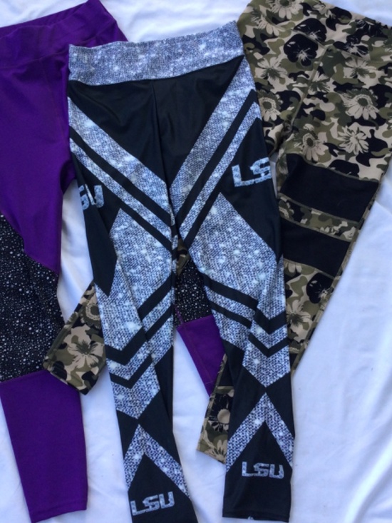 Women’s Leggings, set of 3, 2 Pop Fit, 1 LSU, Large - Picture 14 of 15